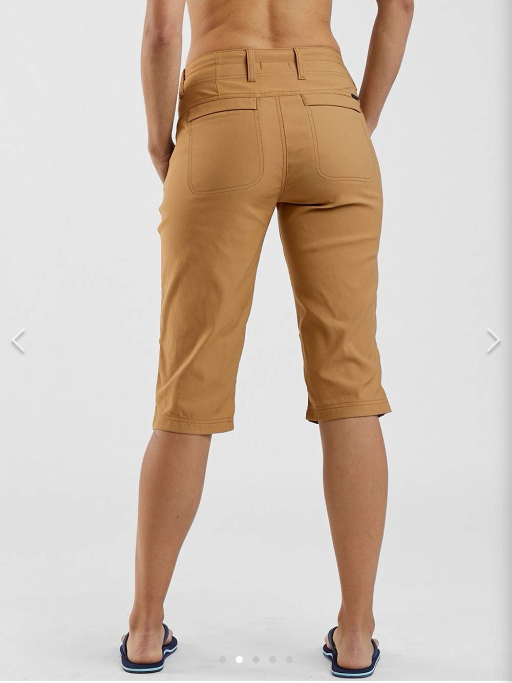 prAna Halle Knicker Hiking Capri Pants in Tan/Mustard Size 6.
